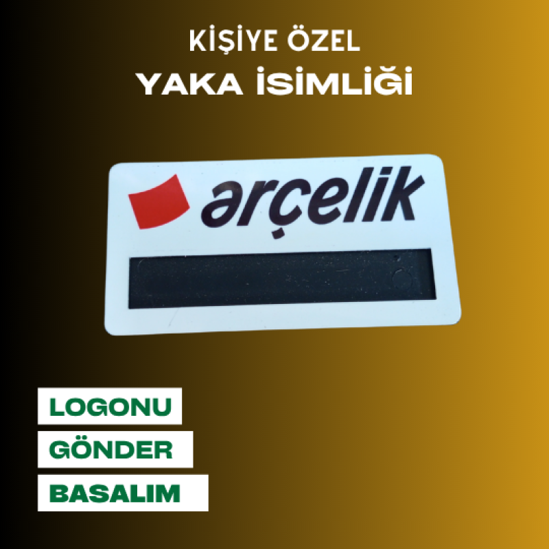 Düz Model Yaka İsimliği 20 adet