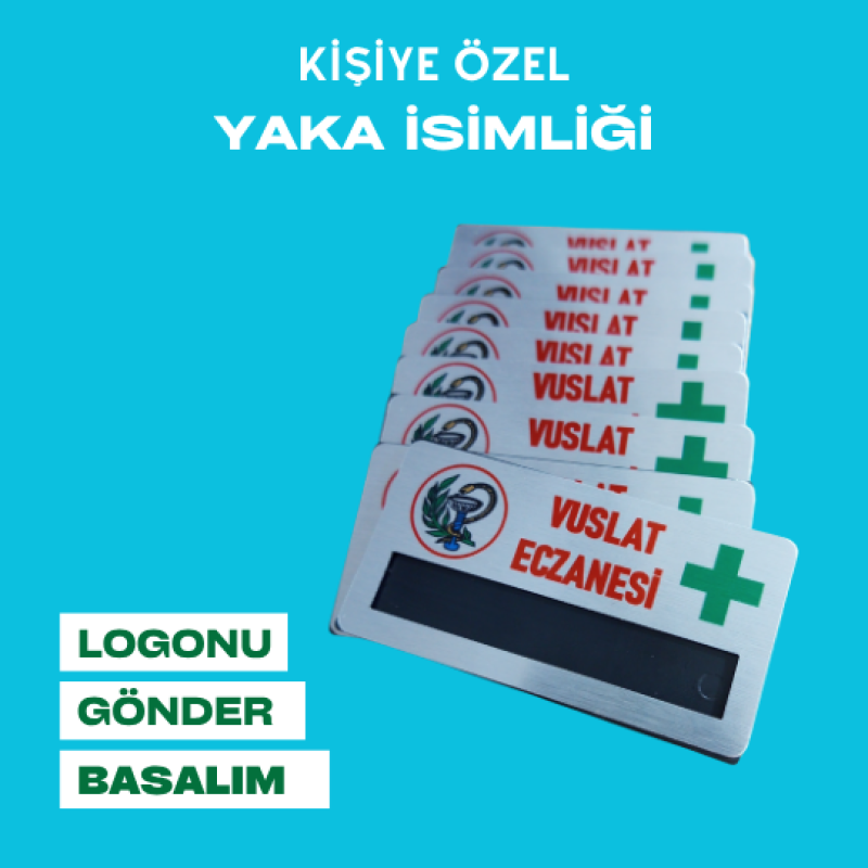 Düz Model Yaka İsimliği 20 adet