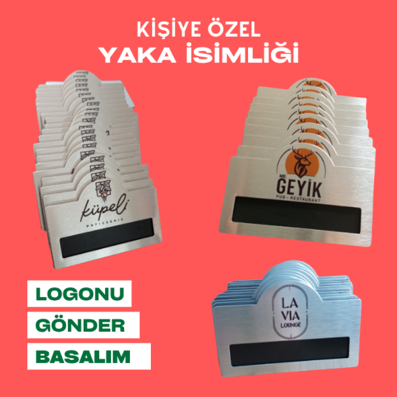 Kubbeli  Model Yaka İsimliği 10 Adet