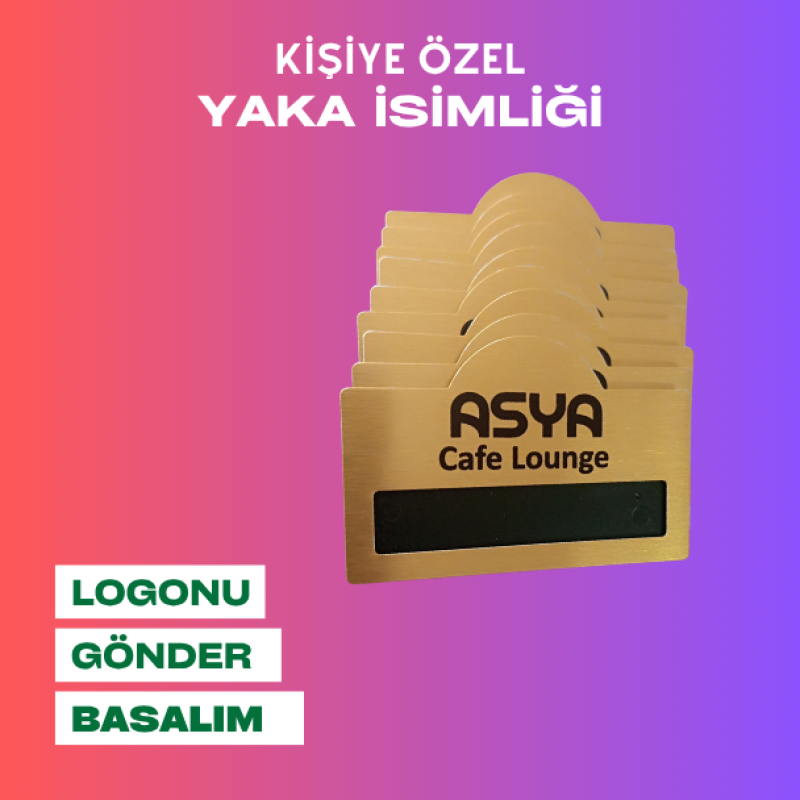 Kubbeli  Model Yaka İsimliği 20 Adet
