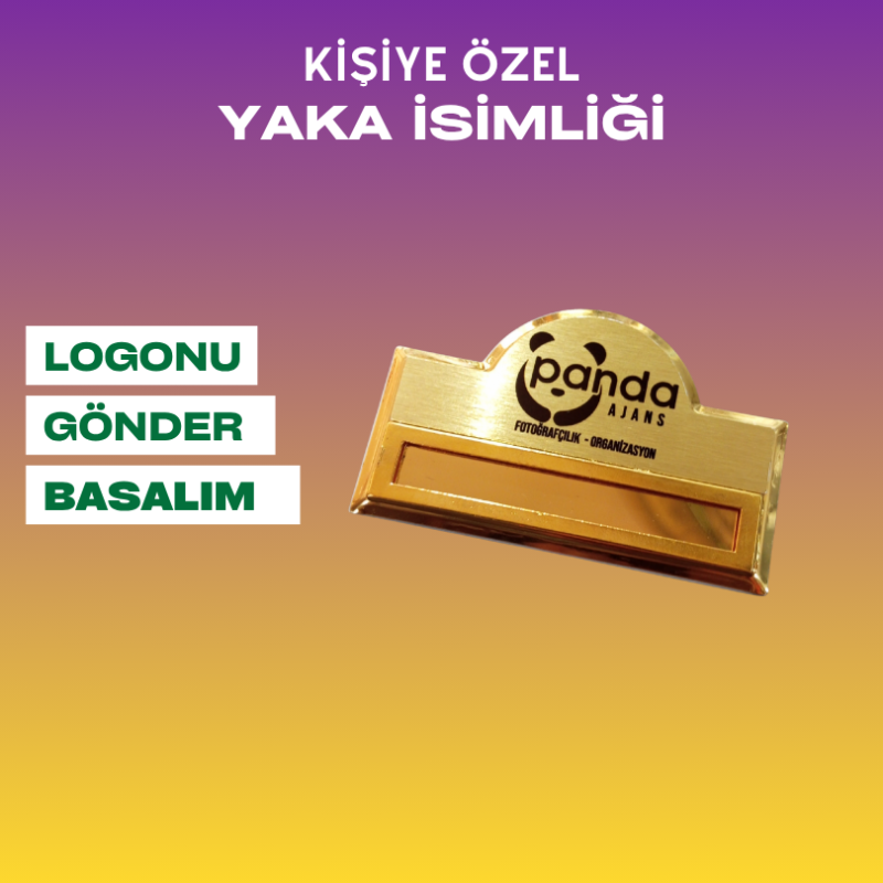 Premium Lüks Kubbeli Yaka İsimliği