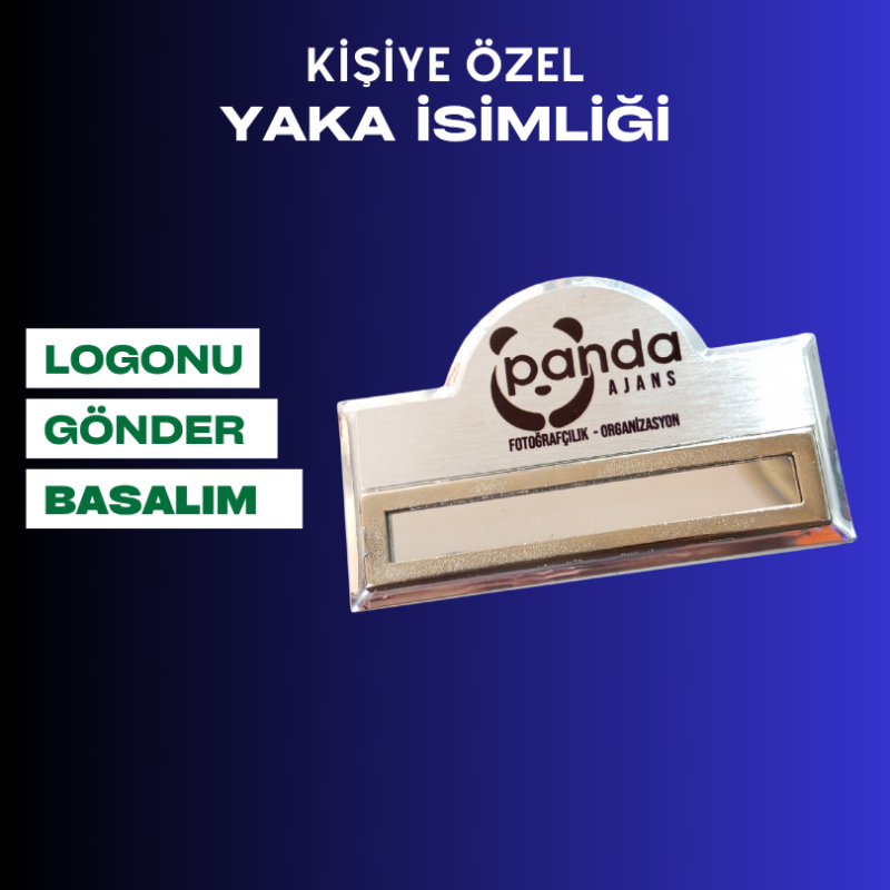Premium Lüks Kubbeli Yaka İsimliği