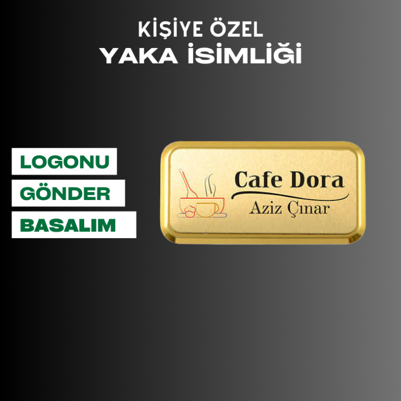 Dikdörtgen Model Yaka İsimliği 5 Adet